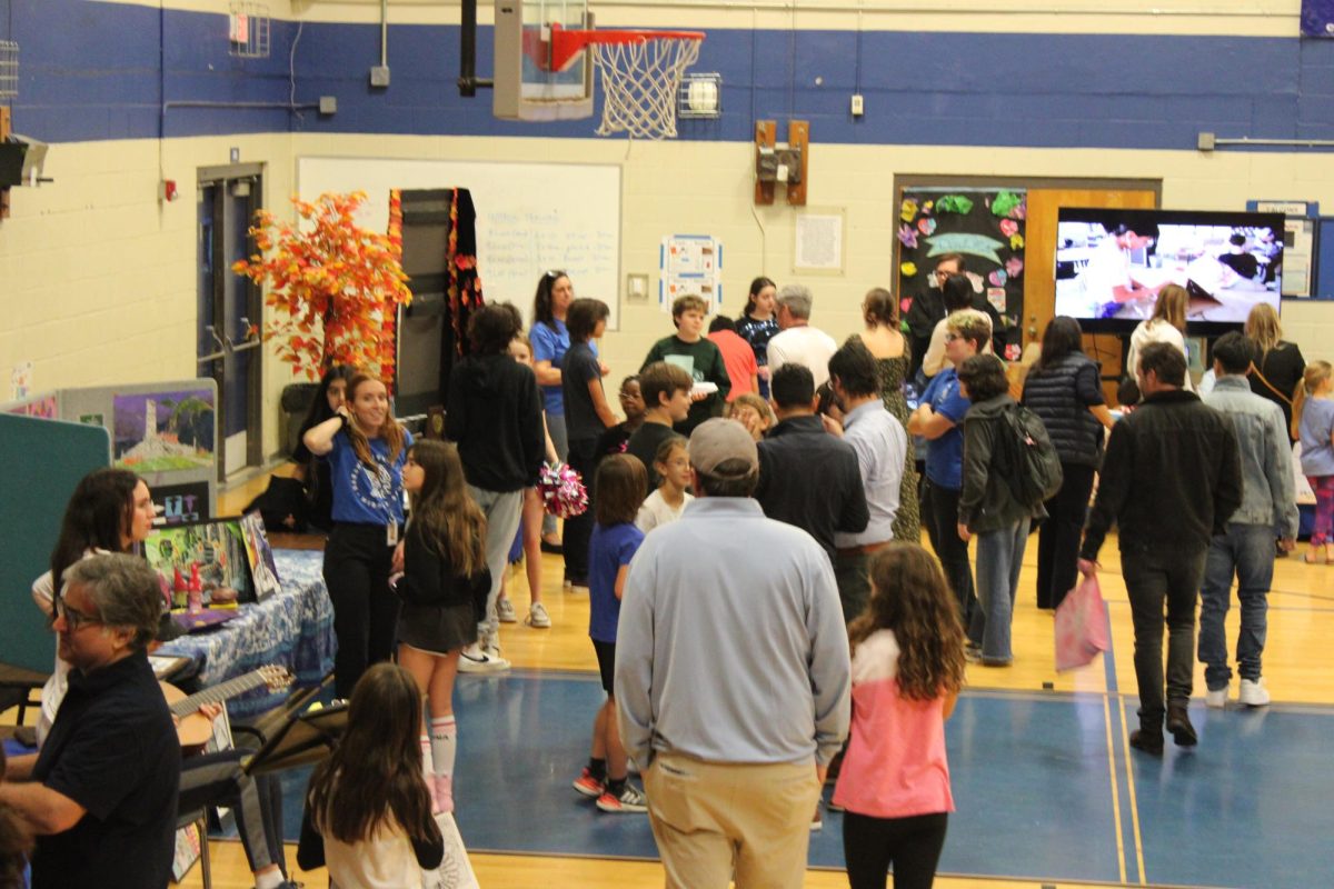 Future students spend time in Livelys Big Gym learning about the elective classes that make Lively Middle School so special.