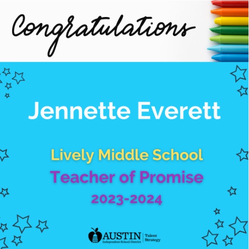 Jennette Everett named Teacher of Promise at Lively