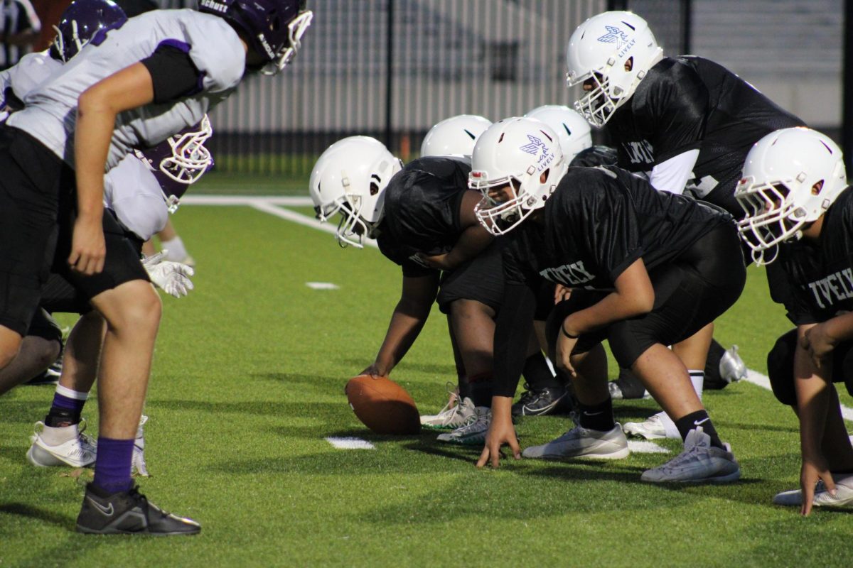 Lively Falcons on the starting line at the game against Small on September 24.