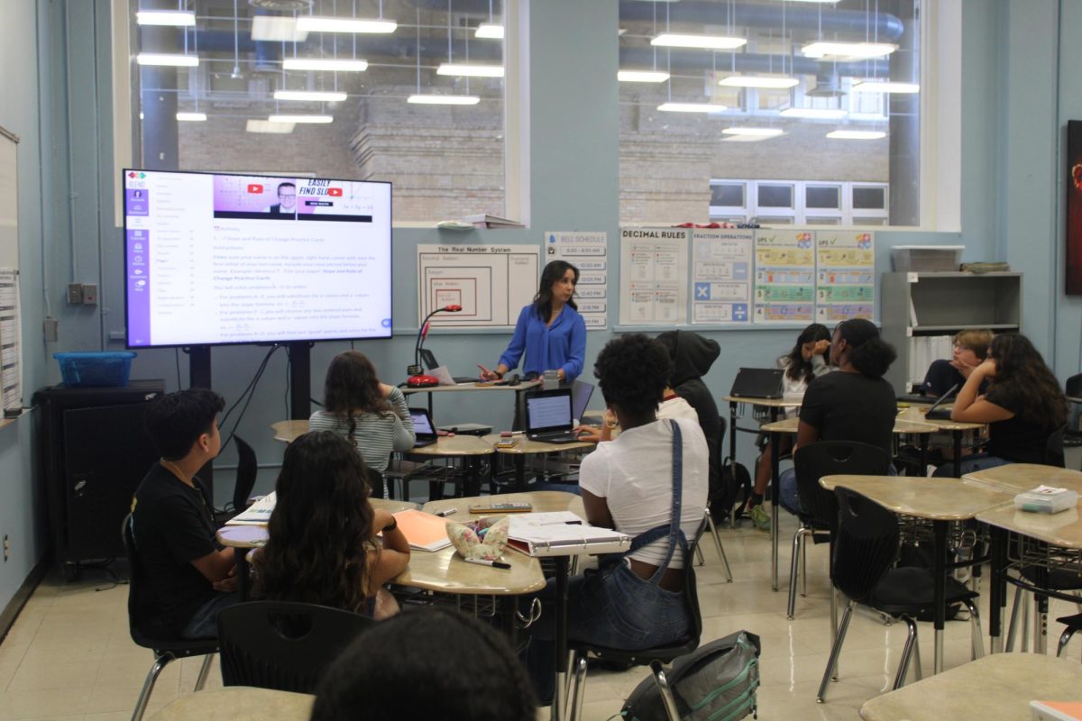 Veronica Twining teaches her class at Lively Middle School.