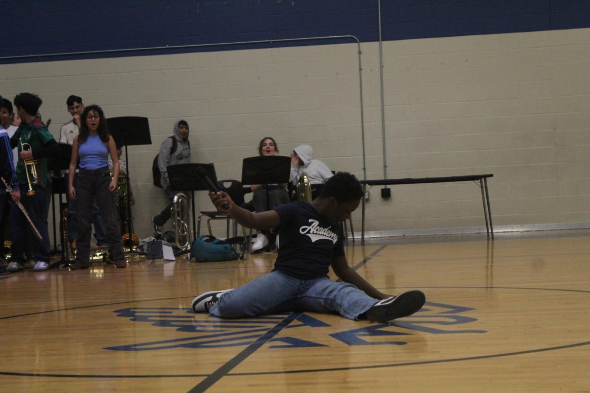7th grader Alpha Diallo performed during the Pep Rally.